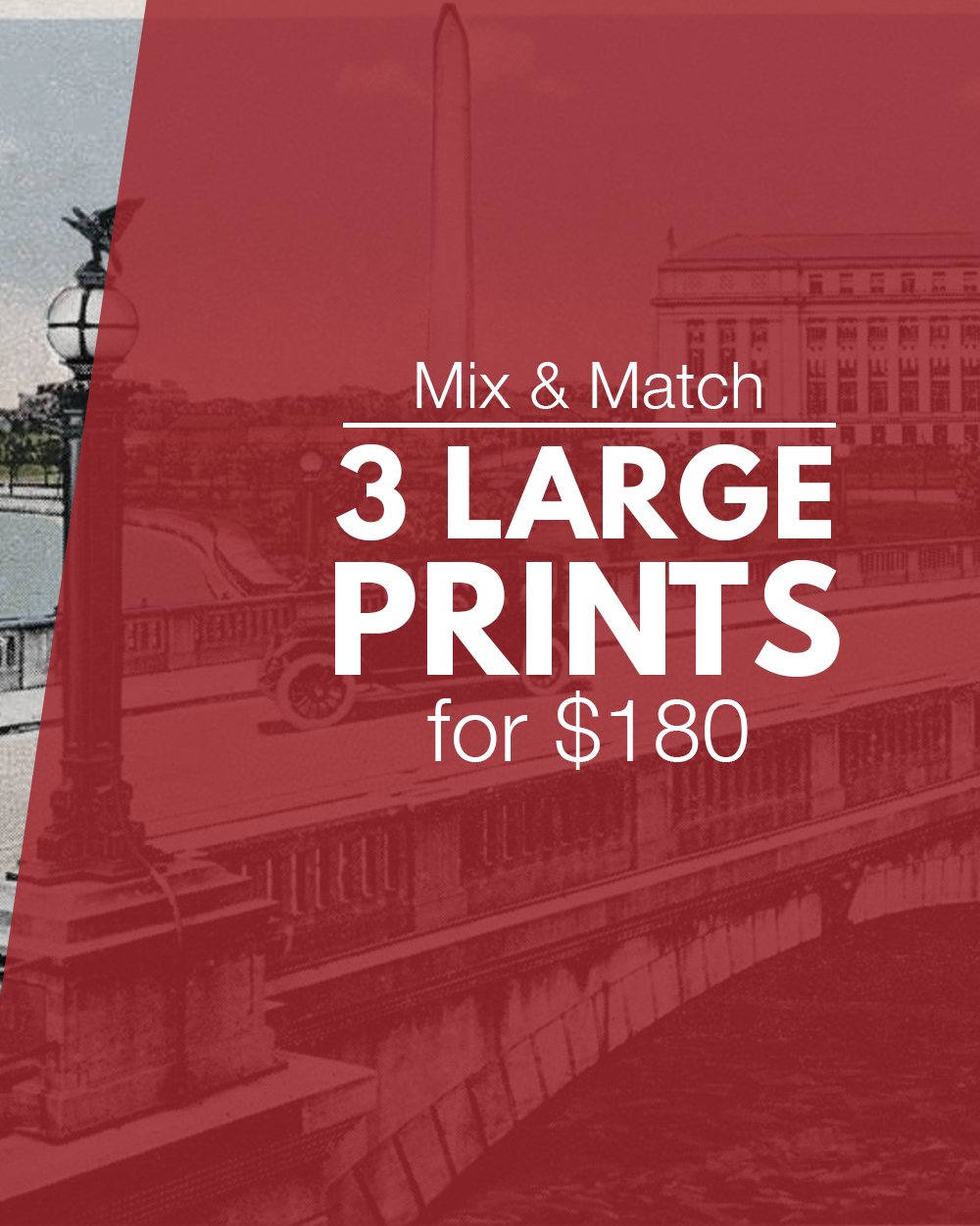 3 large prints for $180