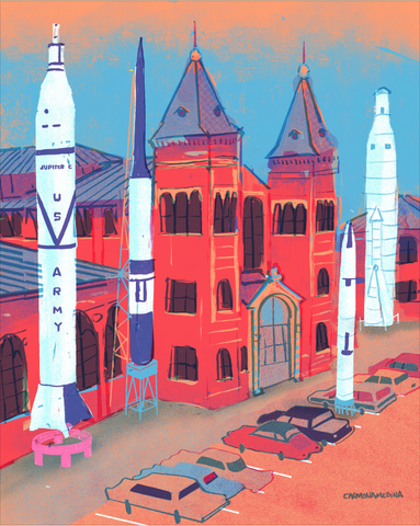 Rocket Row at Smithsonian’s Arts and Industries Building, 1960s [#218]